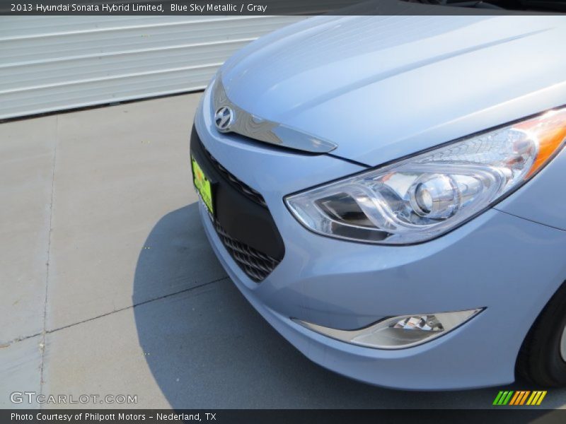 Blue Sky Metallic / Gray 2013 Hyundai Sonata Hybrid Limited