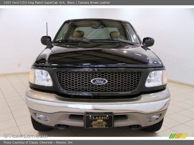 Black / Castano Brown Leather 2003 Ford F150 King Ranch SuperCab 4x4