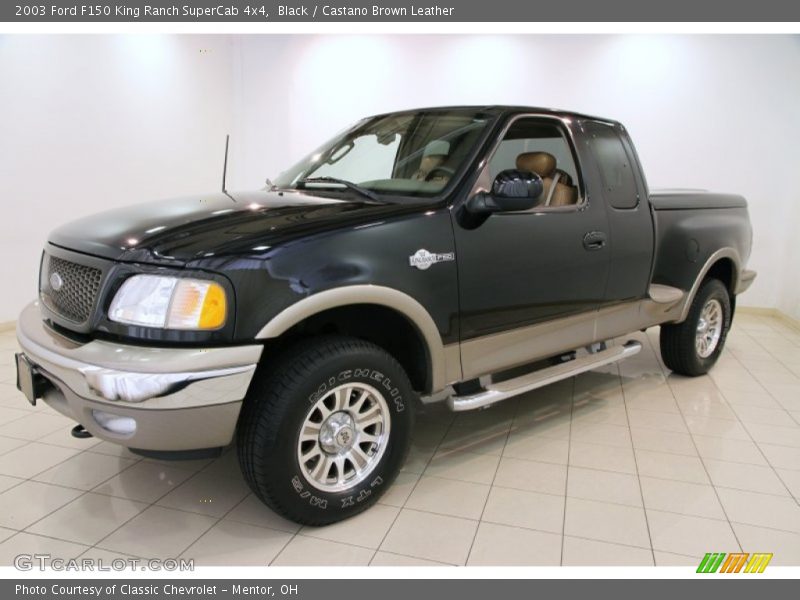 Black / Castano Brown Leather 2003 Ford F150 King Ranch SuperCab 4x4
