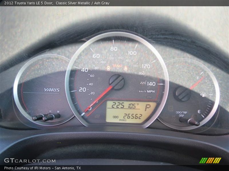Classic Silver Metallic / Ash Gray 2012 Toyota Yaris LE 5 Door