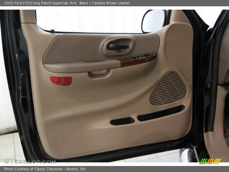 Black / Castano Brown Leather 2003 Ford F150 King Ranch SuperCab 4x4