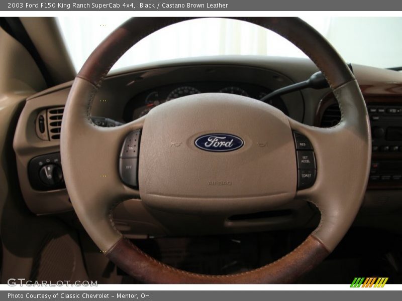 Black / Castano Brown Leather 2003 Ford F150 King Ranch SuperCab 4x4