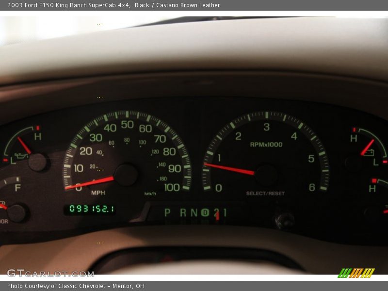 Black / Castano Brown Leather 2003 Ford F150 King Ranch SuperCab 4x4