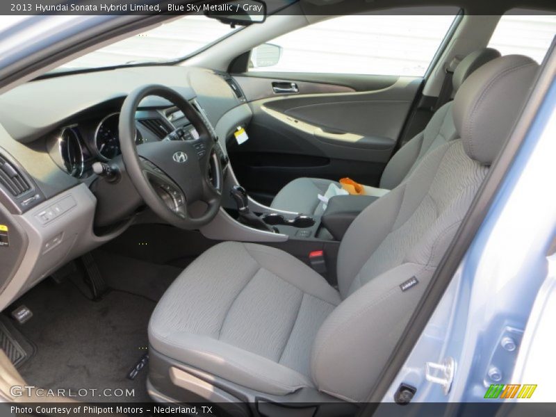 Blue Sky Metallic / Gray 2013 Hyundai Sonata Hybrid Limited