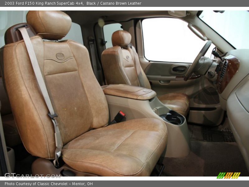 Black / Castano Brown Leather 2003 Ford F150 King Ranch SuperCab 4x4