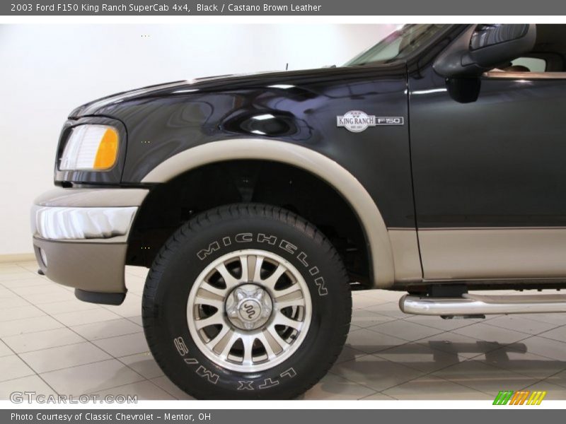 Black / Castano Brown Leather 2003 Ford F150 King Ranch SuperCab 4x4