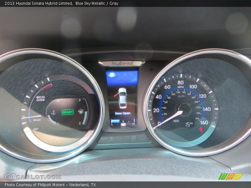 Blue Sky Metallic / Gray 2013 Hyundai Sonata Hybrid Limited