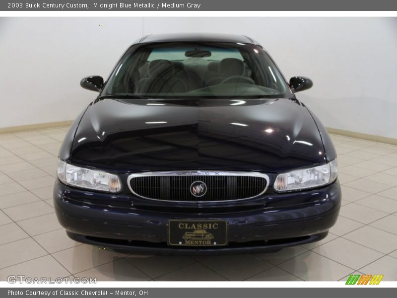 Midnight Blue Metallic / Medium Gray 2003 Buick Century Custom