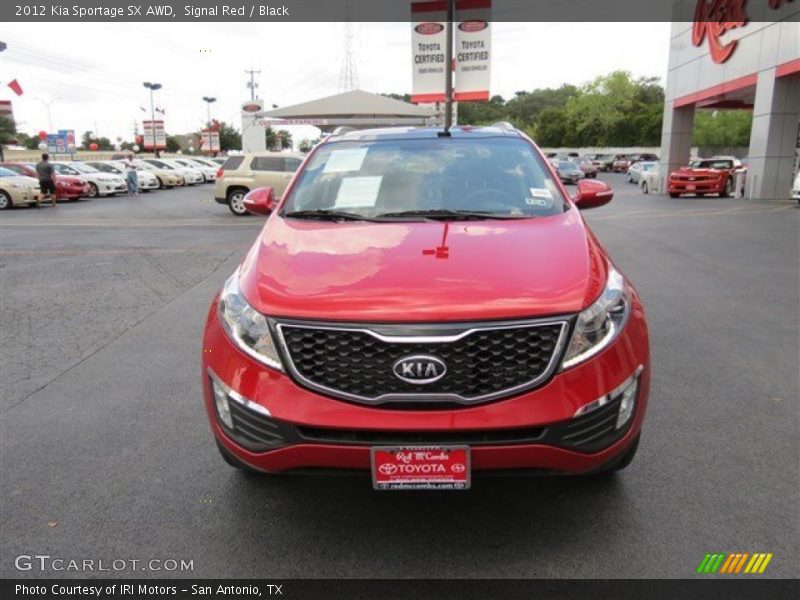 Signal Red / Black 2012 Kia Sportage SX AWD
