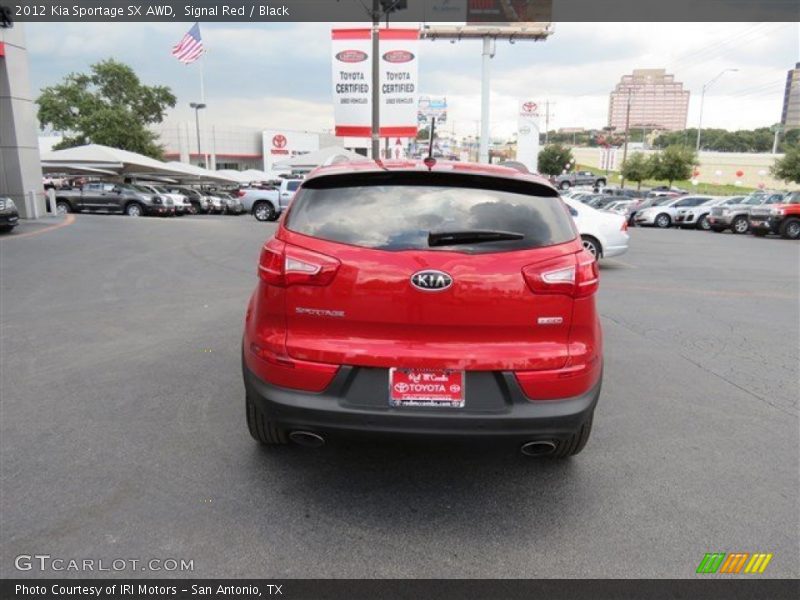 Signal Red / Black 2012 Kia Sportage SX AWD