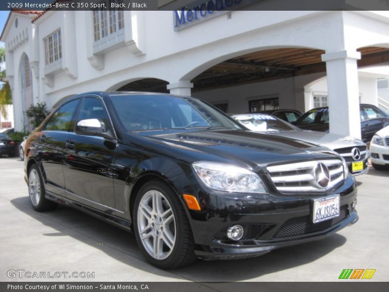 Black / Black 2009 Mercedes-Benz C 350 Sport