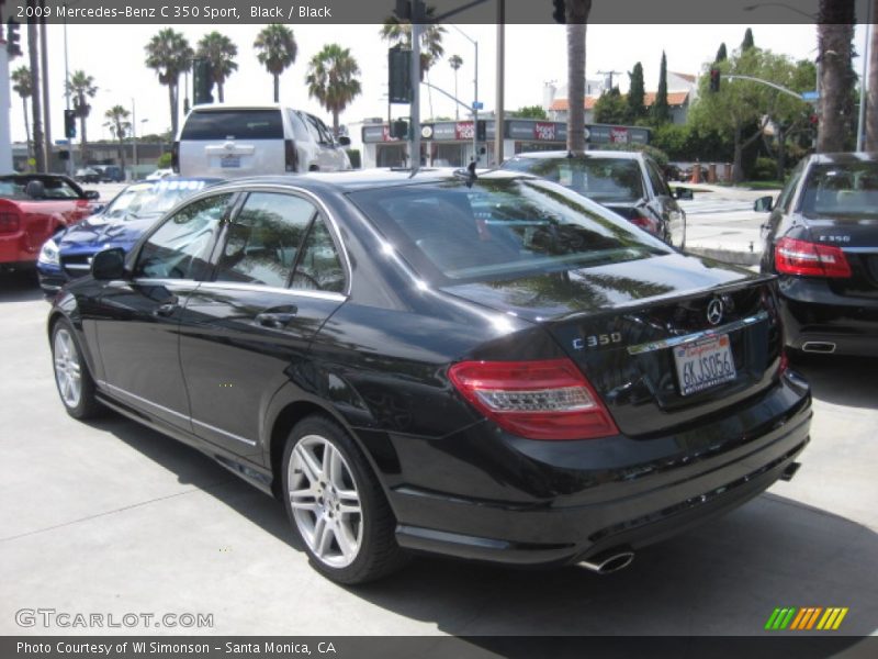 Black / Black 2009 Mercedes-Benz C 350 Sport