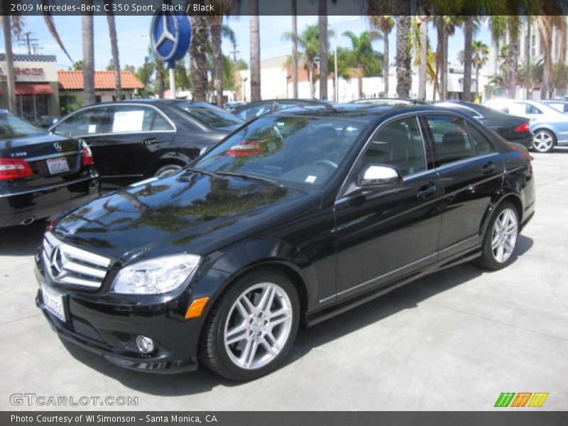 Black / Black 2009 Mercedes-Benz C 350 Sport