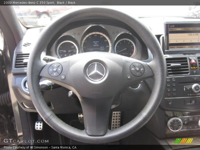Black / Black 2009 Mercedes-Benz C 350 Sport