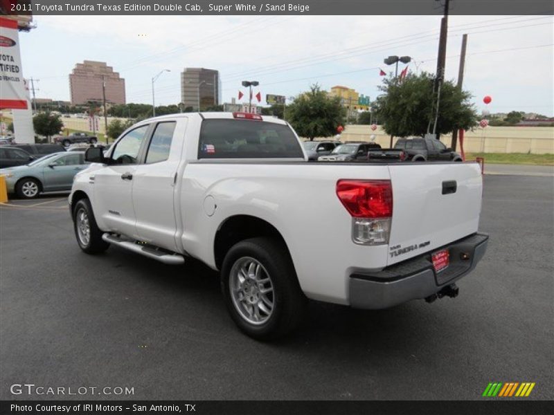 Super White / Sand Beige 2011 Toyota Tundra Texas Edition Double Cab