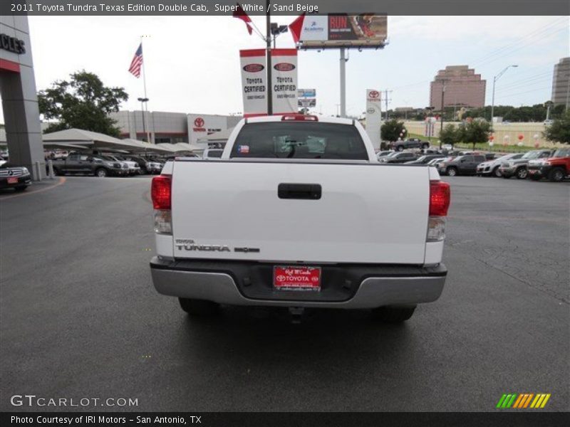 Super White / Sand Beige 2011 Toyota Tundra Texas Edition Double Cab