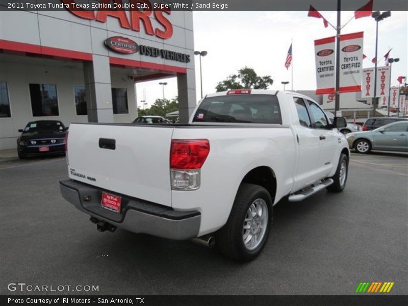 Super White / Sand Beige 2011 Toyota Tundra Texas Edition Double Cab