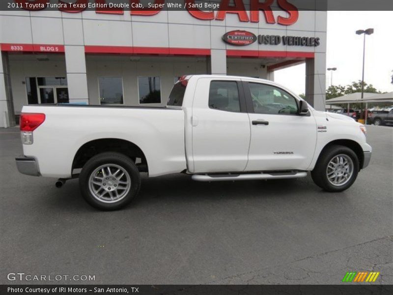 Super White / Sand Beige 2011 Toyota Tundra Texas Edition Double Cab