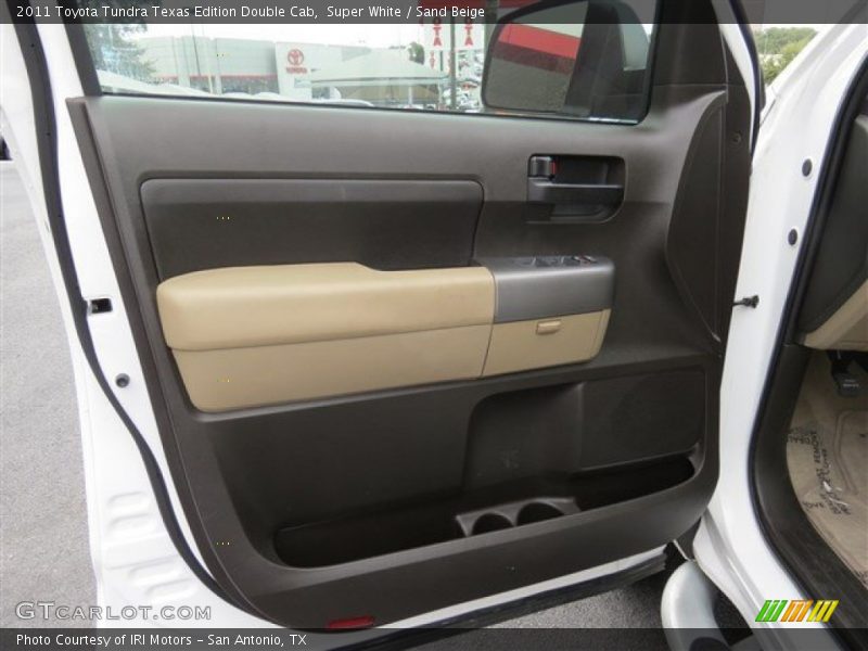 Super White / Sand Beige 2011 Toyota Tundra Texas Edition Double Cab