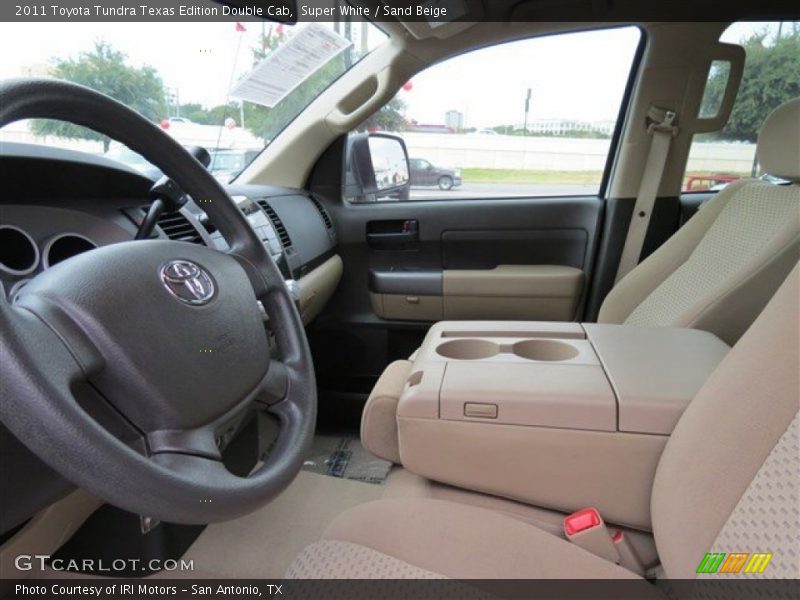 Super White / Sand Beige 2011 Toyota Tundra Texas Edition Double Cab