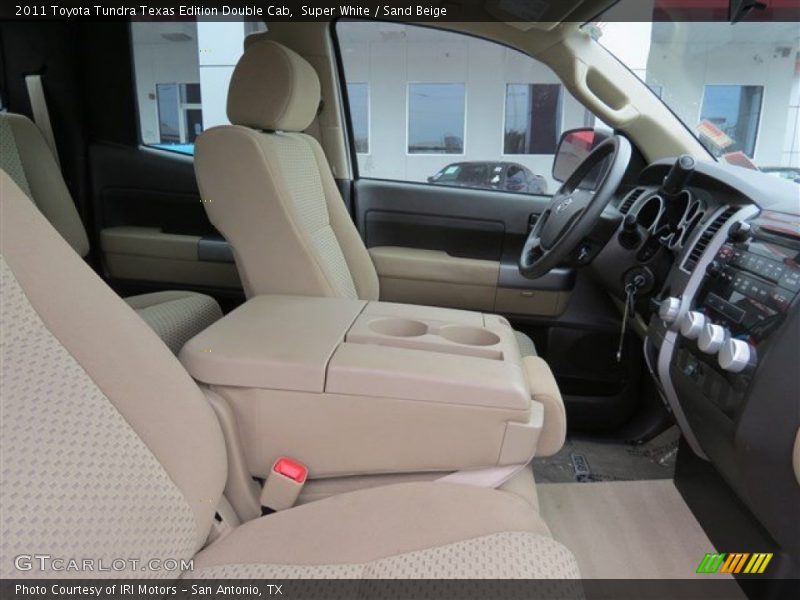 Super White / Sand Beige 2011 Toyota Tundra Texas Edition Double Cab
