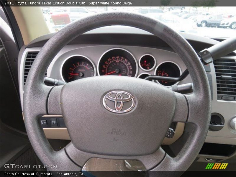 Super White / Sand Beige 2011 Toyota Tundra Texas Edition Double Cab
