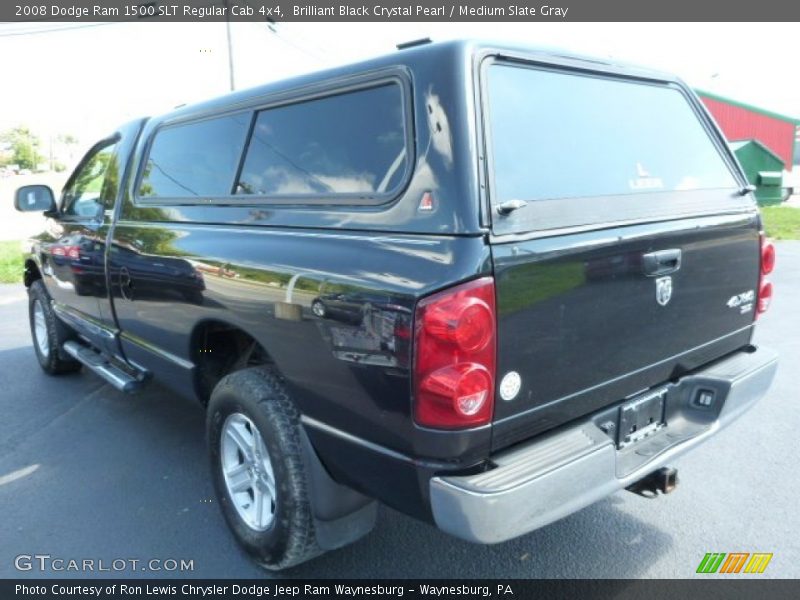 Brilliant Black Crystal Pearl / Medium Slate Gray 2008 Dodge Ram 1500 SLT Regular Cab 4x4