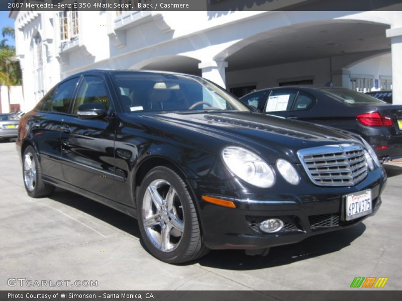 Black / Cashmere 2007 Mercedes-Benz E 350 4Matic Sedan