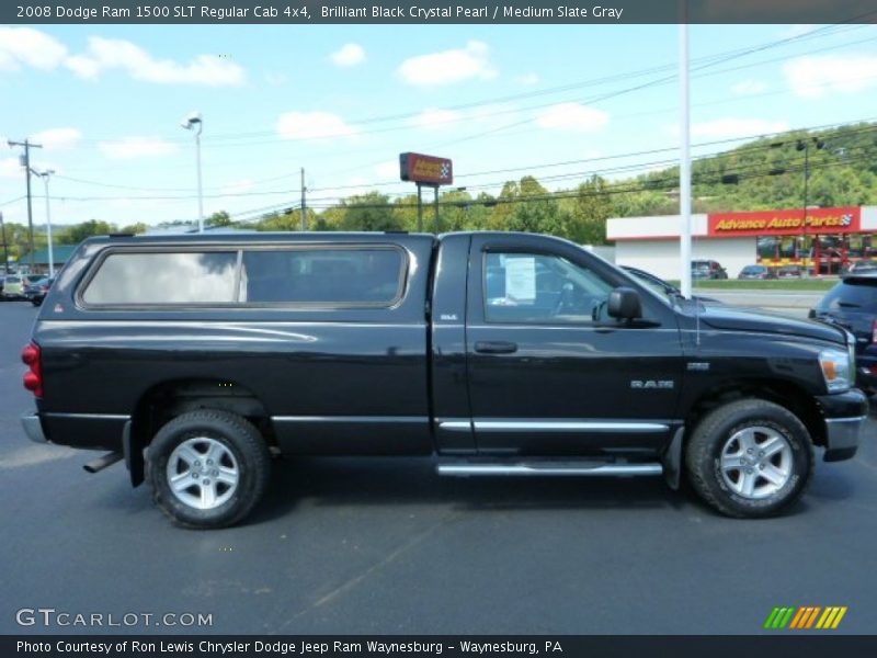 Brilliant Black Crystal Pearl / Medium Slate Gray 2008 Dodge Ram 1500 SLT Regular Cab 4x4