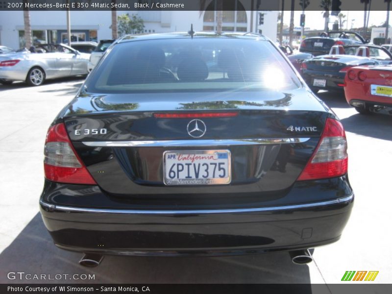 Black / Cashmere 2007 Mercedes-Benz E 350 4Matic Sedan