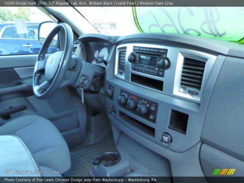 Brilliant Black Crystal Pearl / Medium Slate Gray 2008 Dodge Ram 1500 SLT Regular Cab 4x4