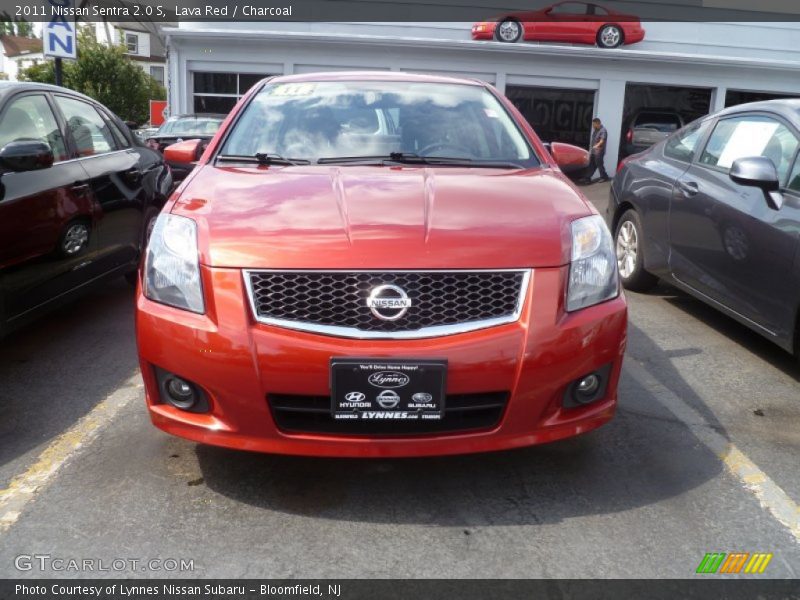 Lava Red / Charcoal 2011 Nissan Sentra 2.0 S