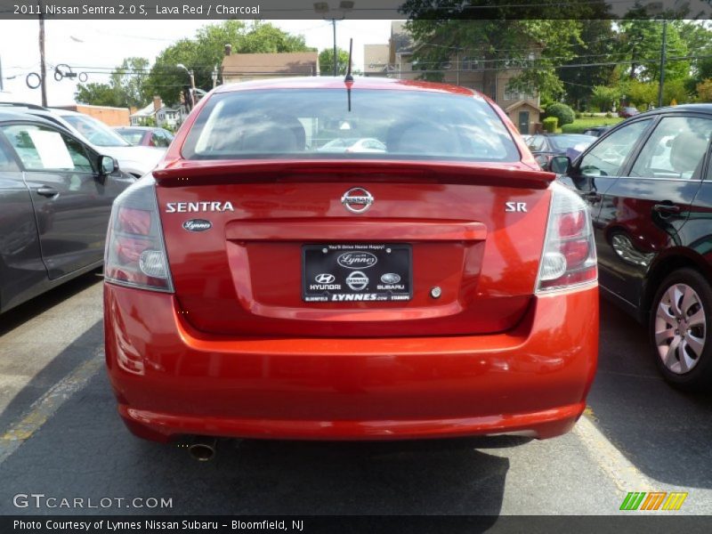 Lava Red / Charcoal 2011 Nissan Sentra 2.0 S