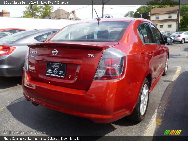 Lava Red / Charcoal 2011 Nissan Sentra 2.0 S