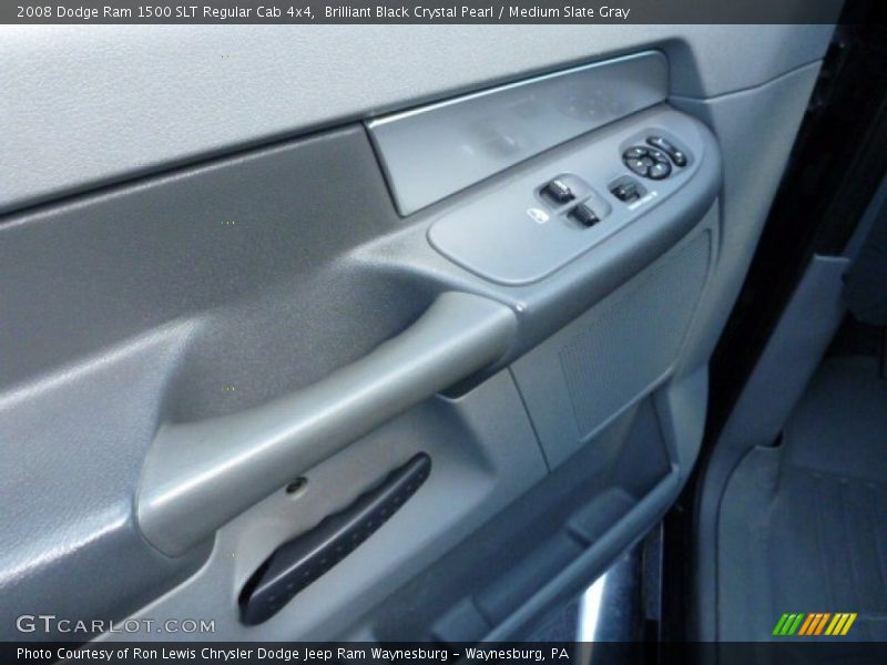 Brilliant Black Crystal Pearl / Medium Slate Gray 2008 Dodge Ram 1500 SLT Regular Cab 4x4