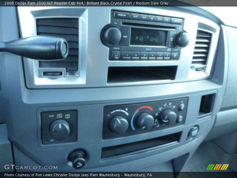 Brilliant Black Crystal Pearl / Medium Slate Gray 2008 Dodge Ram 1500 SLT Regular Cab 4x4