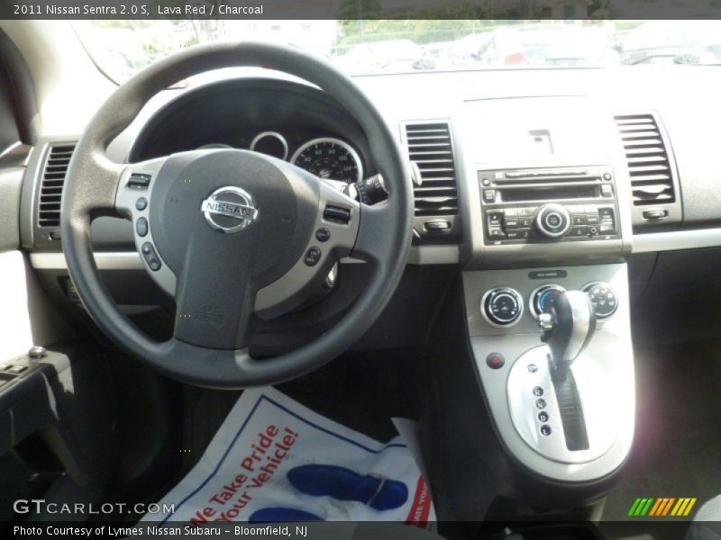 Lava Red / Charcoal 2011 Nissan Sentra 2.0 S