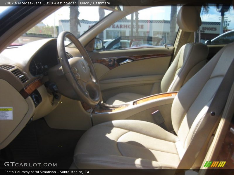 Black / Cashmere 2007 Mercedes-Benz E 350 4Matic Sedan