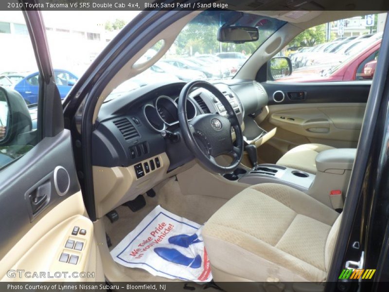 Black Sand Pearl / Sand Beige 2010 Toyota Tacoma V6 SR5 Double Cab 4x4