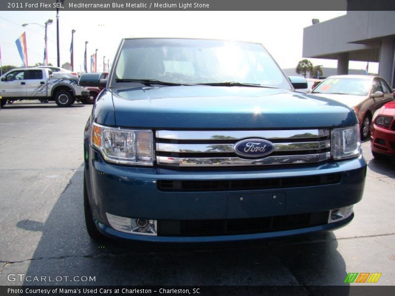 Mediterranean Blue Metallic / Medium Light Stone 2011 Ford Flex SEL
