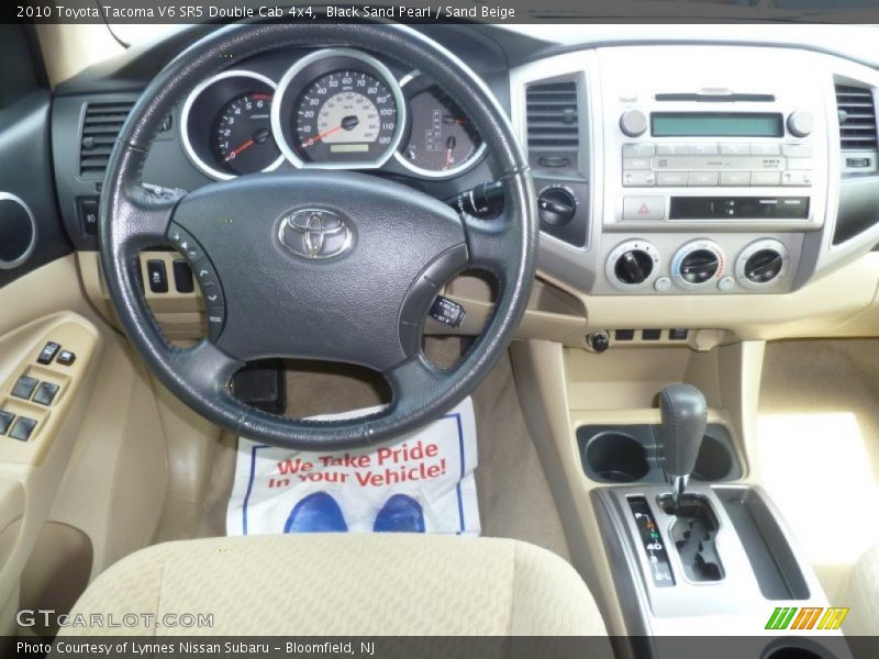 Black Sand Pearl / Sand Beige 2010 Toyota Tacoma V6 SR5 Double Cab 4x4