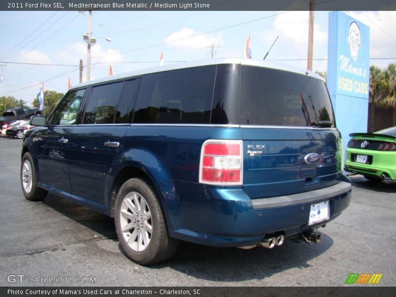 Mediterranean Blue Metallic / Medium Light Stone 2011 Ford Flex SEL