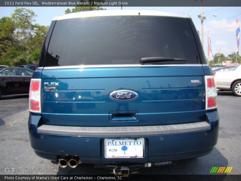 Mediterranean Blue Metallic / Medium Light Stone 2011 Ford Flex SEL