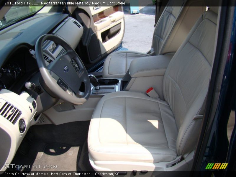 Mediterranean Blue Metallic / Medium Light Stone 2011 Ford Flex SEL