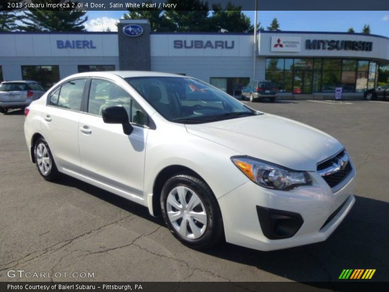 Satin White Pearl / Ivory 2013 Subaru Impreza 2.0i 4 Door