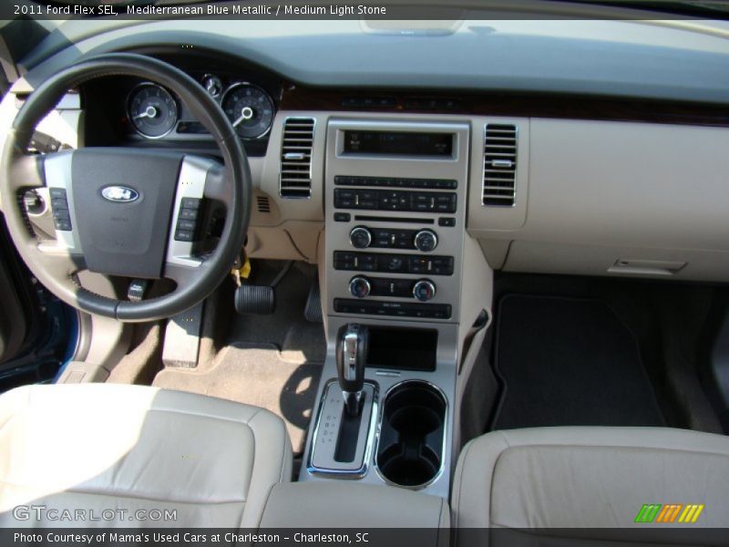 Mediterranean Blue Metallic / Medium Light Stone 2011 Ford Flex SEL