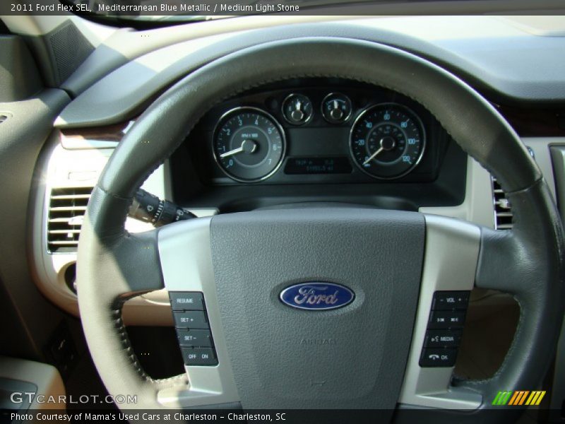 Mediterranean Blue Metallic / Medium Light Stone 2011 Ford Flex SEL