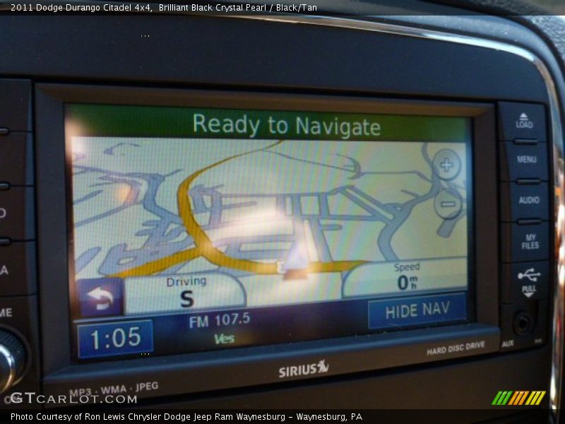 Brilliant Black Crystal Pearl / Black/Tan 2011 Dodge Durango Citadel 4x4