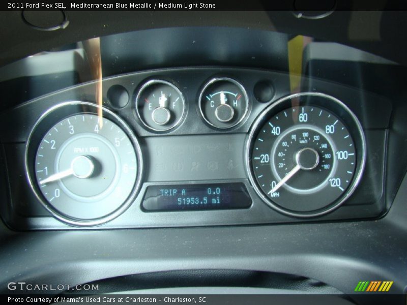 Mediterranean Blue Metallic / Medium Light Stone 2011 Ford Flex SEL