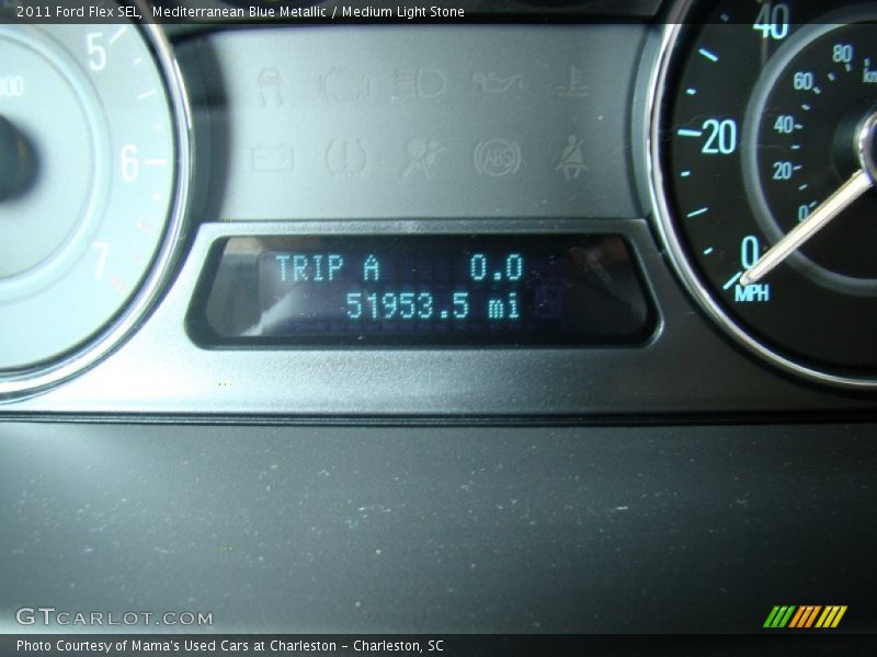 Mediterranean Blue Metallic / Medium Light Stone 2011 Ford Flex SEL